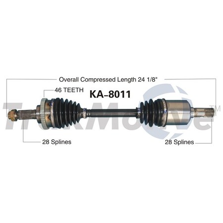 Surtrack Axle Cv Axle Shaft, Ka-8011 KA-8011